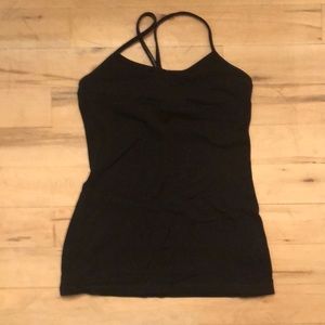 Black lulu lemon tank with built in bra